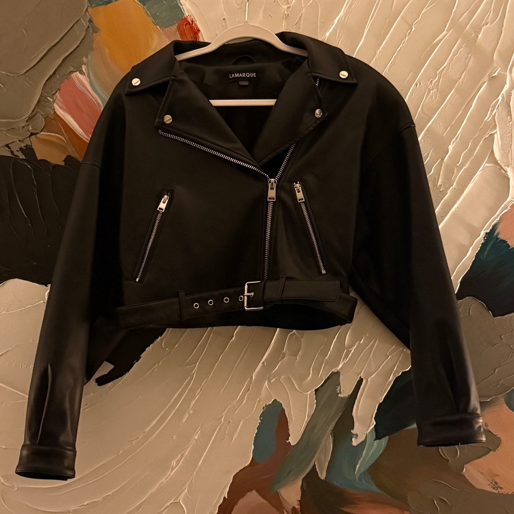 LAMARQUE Dylan Black Leather Jacket (Vegan Leather) - Picture 3 of 3